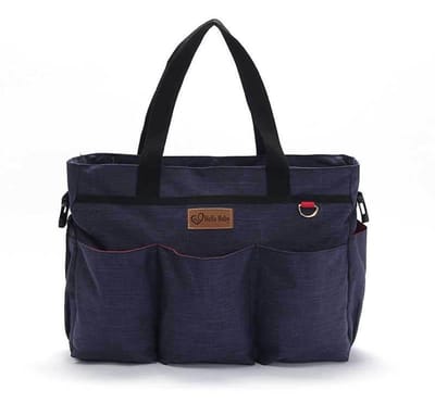 Luiertas Schoudertas - Baby Verzorgingstas - Incl Verschoningsmatje & Flessenhouder - Vakken - Jongens/Meisjes - Blauw