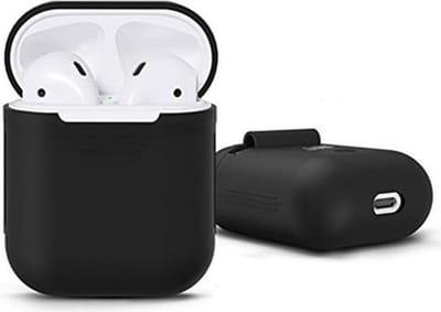 Silicone Case Geschikt voor Apple AirPods - Zwart