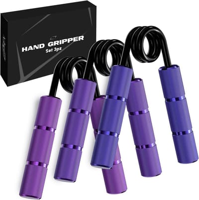 Hand Gripper Set - Grip Trainer - Onderarm Versterken - Roestvrij Staal - 3 Weerstanden - Compleet