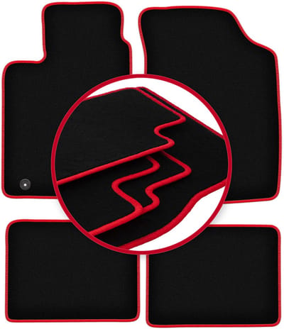CARLUX-RED automatten voor: Renault Clio II hatchback (1998-2005)
