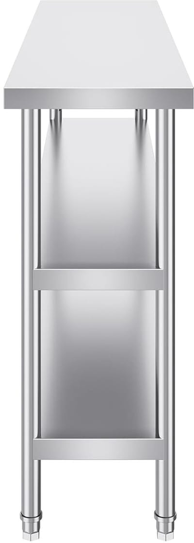 Roestvrijstalen Werktafel - 152 x 36 x 86 cm - Professionele Voorbereidingstafel - RVS Keukentafel - Horeca Werkbank - Duurzaam & Hygiënisch - Ideaal voor Horeca, Keuken, Garage & Werkplaats - Eenvoudig te Reinigen - Stevige RVS Aanrechttafel
