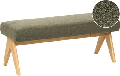 TAMRE - Bankje - Groen/Lichtbruin - Bouclé