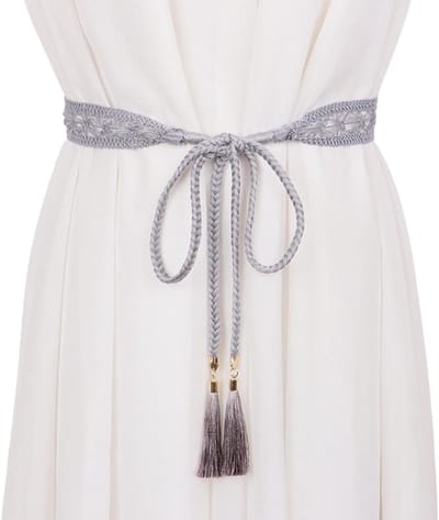 Dunne Tailleketting voor Vrouwen met Woven Tassels en Knopen - Modieuze Tailleband en Rokaccessoires