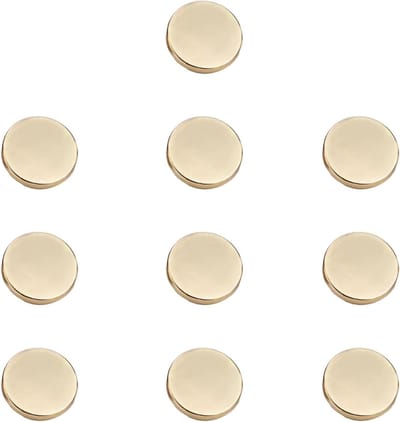 Ronde metalen knopen voor naaiwerk - 10 stuks gladde knopen voor denim, kostuums en jassen (Goud, 20mm)