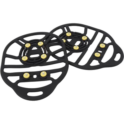 1 Paire Crampons de Traction Glace Neige 6 Pointes pour Marcher sur la Neige Adhérences Glace Crampons à Glace pour Chaussures et black