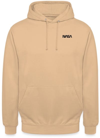 NASA Logo Klein Zwart Borduurwerk Hoodie Unisex
