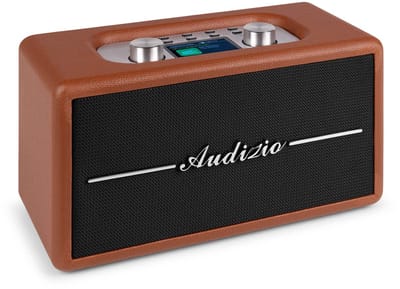 Retro radio - Audizio Tune60 - DAB radio met Bluetooth - Vintage look - DAB+ en FM - Bruin