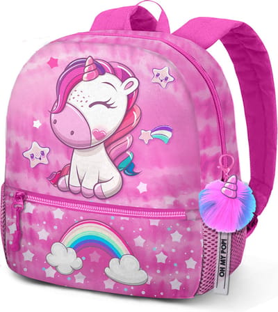 Oh My Pop Rugzak Sweet Daydream Unicorn 2 Vakken - Premium Quality - Pluche Unicorn Hanger - Hoogte 35cm