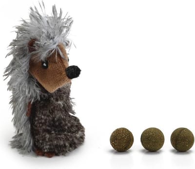 Beeztees Egel - Kattenspeelgoed - Incl. Catnipballen - 11,5 cm