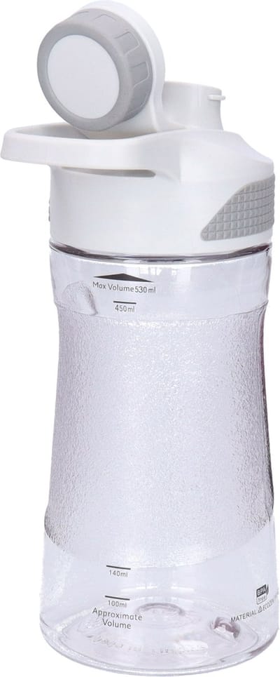 B-HomeWaterfles / drinkfles / sportfles Aquamania - lichtgrijs - 530 ml - kunststof - bpa vrij - lekvrij - Stijlvolle fles