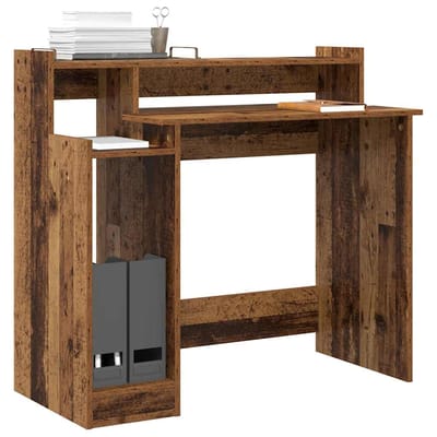 vidaXL - Bureau - Oudhout - 97 - x - 45 - x - 90 - cm - Bewerkt - hout