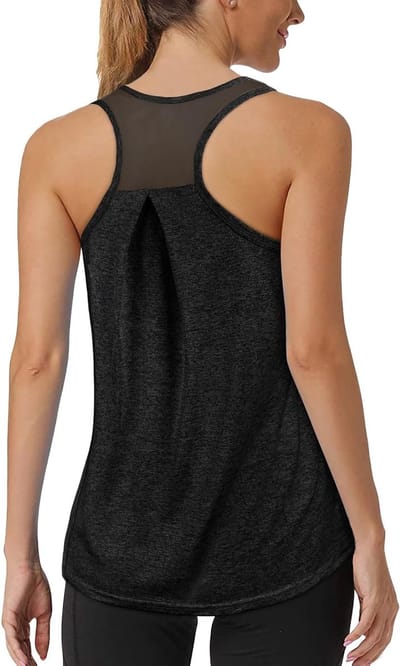 Losse Fit Sporttanktops voor Dames, Ademend Sneldrogend Mesh, Perfect voor Hardlopen, Yoga en de Sportschool