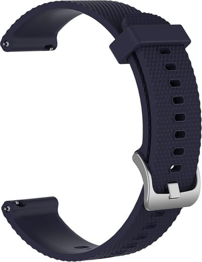 Siliconen bandje - geschikt voor Huawei Watch GT 2 42 mm / GT 3 42 mm Active / Elegant / GT 3 Pro 43 mm en Polar Ignite 2 / 3 / Pacer / Unite - donkerblauw