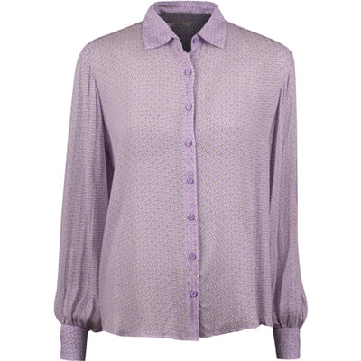 Stenströms Amanda Shirt Volume Sleeve Light Purple Pattern Maat: 34 | Blouses Outlet | Dames | Paars