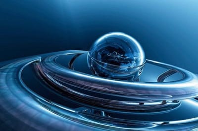 Fotobehang - Glass Sphere 375x250cm - Vliesbehang