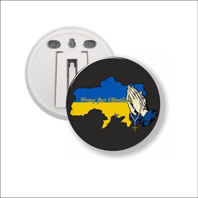 Button Met Clip - Pray For Ukraine - Oekraine