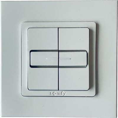 Somfy Inbouw drukknop Inis Duo met vast nulpunt voor 2 buismotoren