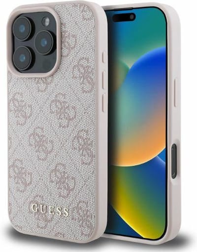 Hoesje voor Apple iPhone 16 Pro, Guess, 4G Classic, Roze