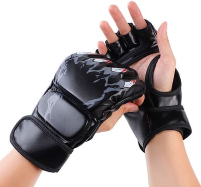 Bovista MMA Handschoenen - Gloves - Sparring Handschoenen - Heren - Dames - Grappling - Bokshandschoenen - Kickboxen - Zwart