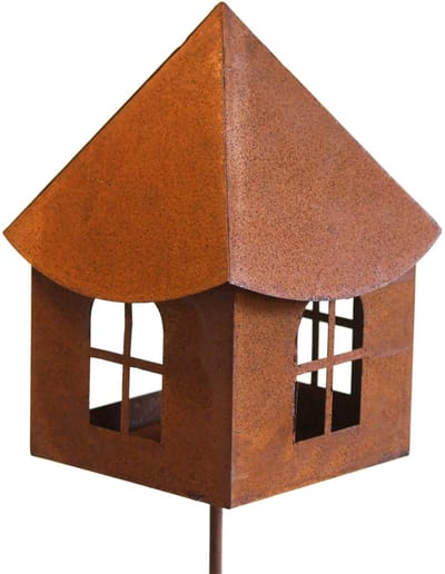UNUS® Tuinsteker huis roestlook 12.5cmx16cm