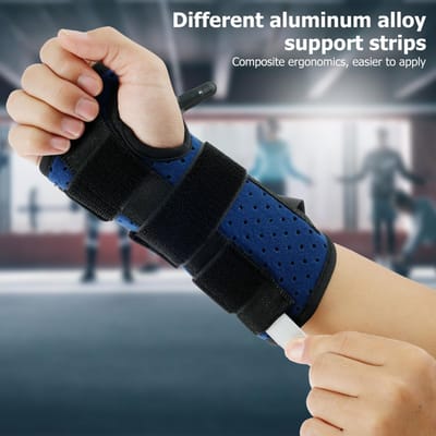 Carpale Tunnel Polssteun met Metalen Spalk voor Tendinitis Artritis Pijnverlichting en Onderarm Stabilisatie black