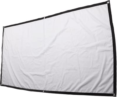 Projectiescherm - Draagbaar Scherm - Thuisbioscoop Creëren - Rimpelvrij Polyester - 72 Inch - Wit