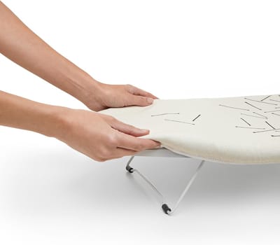 SnelShoppen - Universele Strijkplankhoes EasyClip - 100% Katoenen Canvas met Schuimrubberen Vulling - Anti-Druppel - 80 x 40 cm - Ideaal voor Thuisgeb
