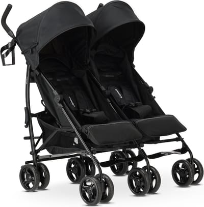 Mooiys Miles Duo Buggy - Tweeling Kinderwagen - Lichtgewicht - Zwart