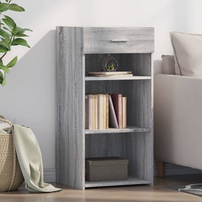 vidaXL - Dressoir - 45x42,5x93 - cm - bewerkt - hout - grijs - sonoma - eikenkleurig
