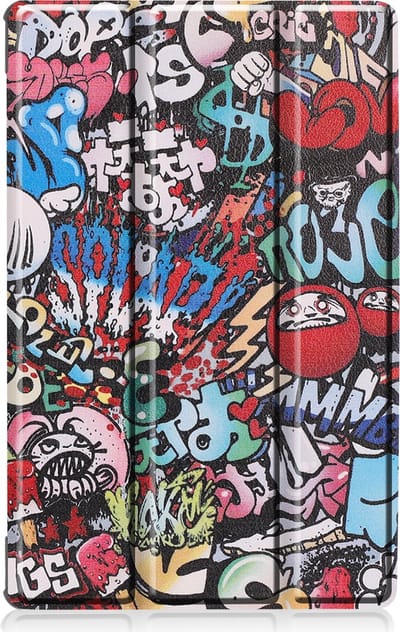 Hoesje - Geschikt voor Lenovo Tab M10 FHD Plus (2e / 2nd Generatie) - Dun & Stevig - Trifold Bookcase - Hard Cover - Hardcover Book Case - Tablet Hoes - Graffity