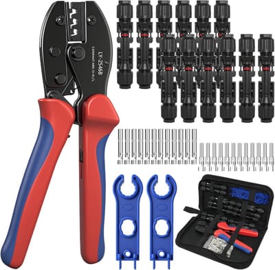 Krimptang Set voor Zonnepanelenkabels MC4 2,5/4/6 mm² inclusief Stekkers en Gereedschap