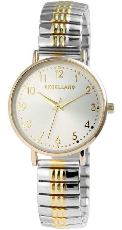 EXCELLANC Dameshorloge Edelstahl Emily - rekband - flexibel bandhorloge analoog quartz