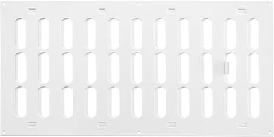 Verstelbaar Ventilatie Rooster Plaatstaal Wit 400x200 mm voor Binnen en Buiten