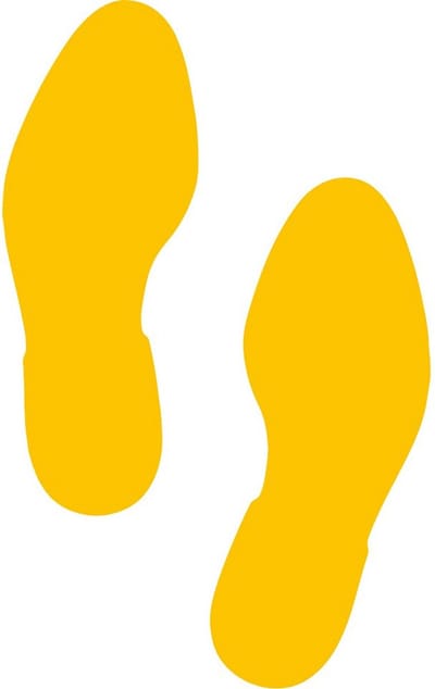 Vloerstickers voetstappen - 5 paar