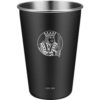 Kerst Eland Roestvrij Staal Metalen Bierbeker Koud Drank 400/500Ml Koffie Tumbler Thee Melk Mokken Thuis voor Kamperen Cadeau 400ML gray