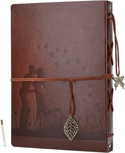 Zelfklevend Fotoalbum met 60 Lege Pagina's, DIY Leer Album voor Scrapbooking, Perfect als Cadeau voor Verjaardag of Jubileum