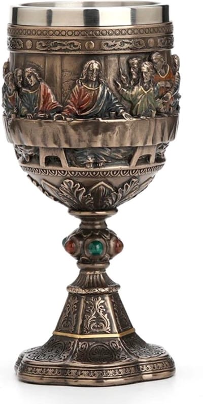 Veronese Design - Het Laatste Avondmaal Kelk - hoogte 18cm - zeer gedetailleerd - met de hand vervaardigd