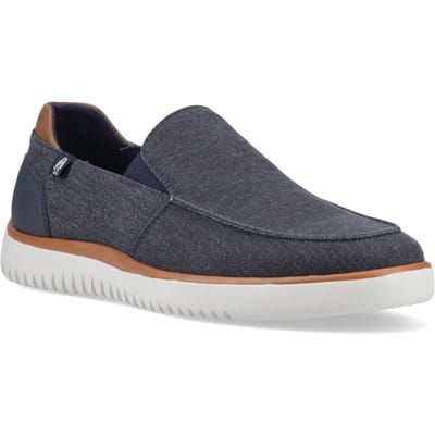 Hush Puppies Damon Slip-on Textiel Heren Navy Loafers
