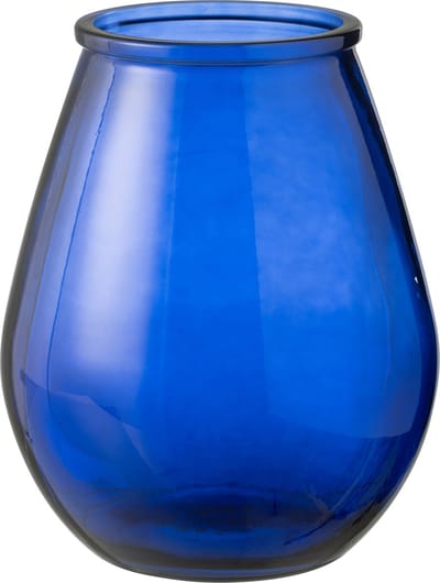 J-Line vaas Egg - glas - blauw - large - Ø 29 cm