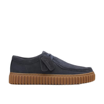 CLARKS Torhill Lo Heren Veterschoenen - Suede - Navy