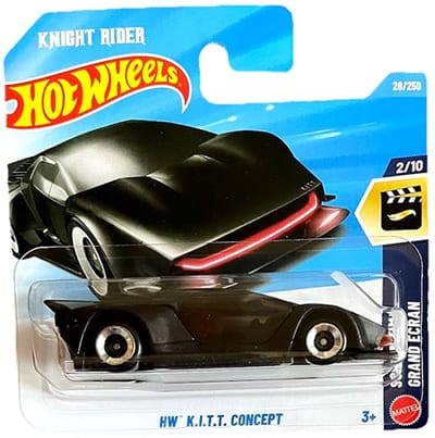 HOT WHEELS HW K.I.T.T CONCEPT KNIGHT RIDER MATT BLACK RED 28/250 HW SCREEN TIME 2/10 SHORT CARD 2026