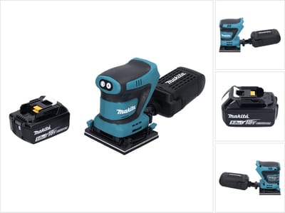 Makita DBO 480 T1 accu-schuurmachine 18 V 112 x 102 mm + 1x accu 5,0 Ah - zonder oplader