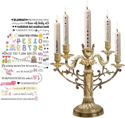 Kerstkaarsen Tattoo Stickers - 9 Bladen Water Slide Film voor DIY Kaarsen, Tattoo Olie en Decoratie