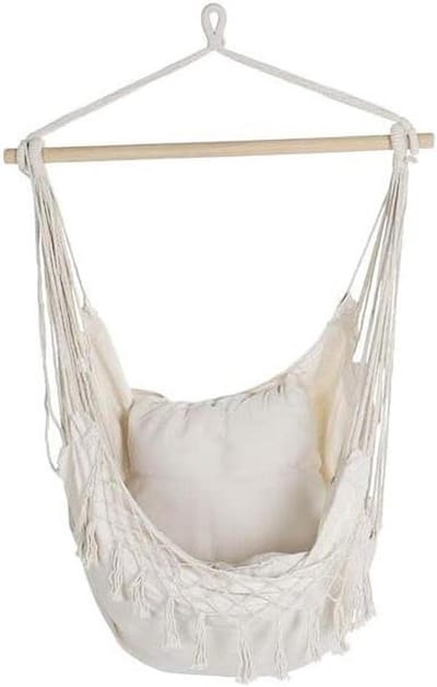 Hangmat Standaard - Zomerse Ontspanning - Buiten Genieten - Natuurlijke Materialen - 90 x 90 x 135 cm - Beige