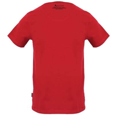 Aquascutum groot schild Aldis logo rood T-shirt