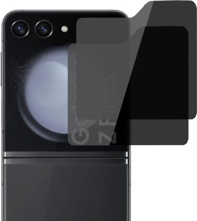 2x Geschikt voor Samsung Galaxy Z Flip 5 - Privacy Screenprotector - Beschermglas - Privé GuardCover
