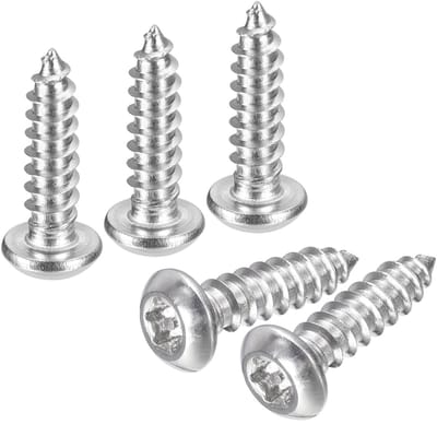 Dailygoods - QUARKZMAN #6 x 1/2" Torx-veiligheidsschroeven, 20 stuks zelftappende schroeven met lenskop, diefstalbeveiliging van roestvrij staal 304