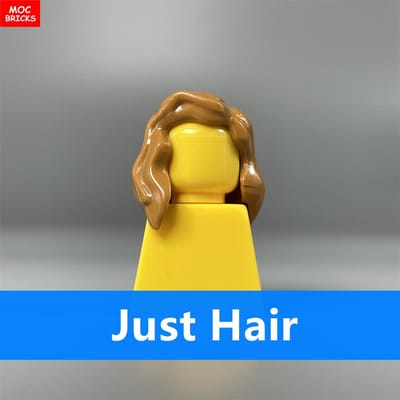 10 pièces Briques MOC Cheveux Fille Femme 1014 Cheveux Femme Violet Clair Taille Moyenne 4cm Composants Figurines Accessoires FAITES-LE-