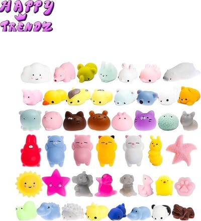 Happy Trendz® 18 Stuks Mochie Squishy Mix Pakket Geen Dubbele! - squishy squishies anti-stress speelgoed decoratie voor kinderen knijpspeelgoed (18 willekeurige stijl)