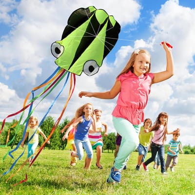 Grote Octopus Vlieger 5,5 Meter Professioneel met Lange Staart voor Kinderen en Volwassenen